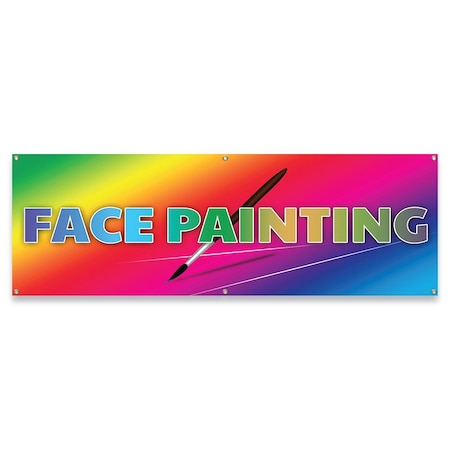 Signmission Face Painting Banner Concession Stand Food Truck Single Sided B-72-30056